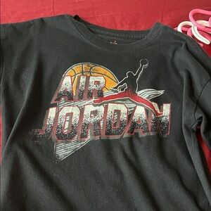 Jordan Kids Black and Gold Long Sleeve Tee